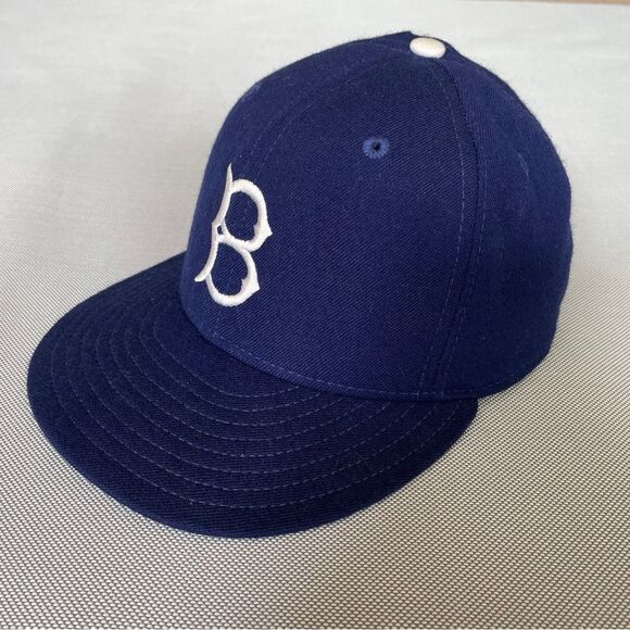 VTG Brooklyn Dodgers New Era 1920 5950 Pro Model Fitted Hat 100% Wool Size 6 3/4 - Picture 1 of 6